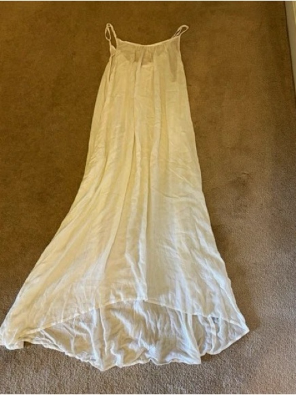 Raviya Cream Spaghetti-Strap Maxi Dress